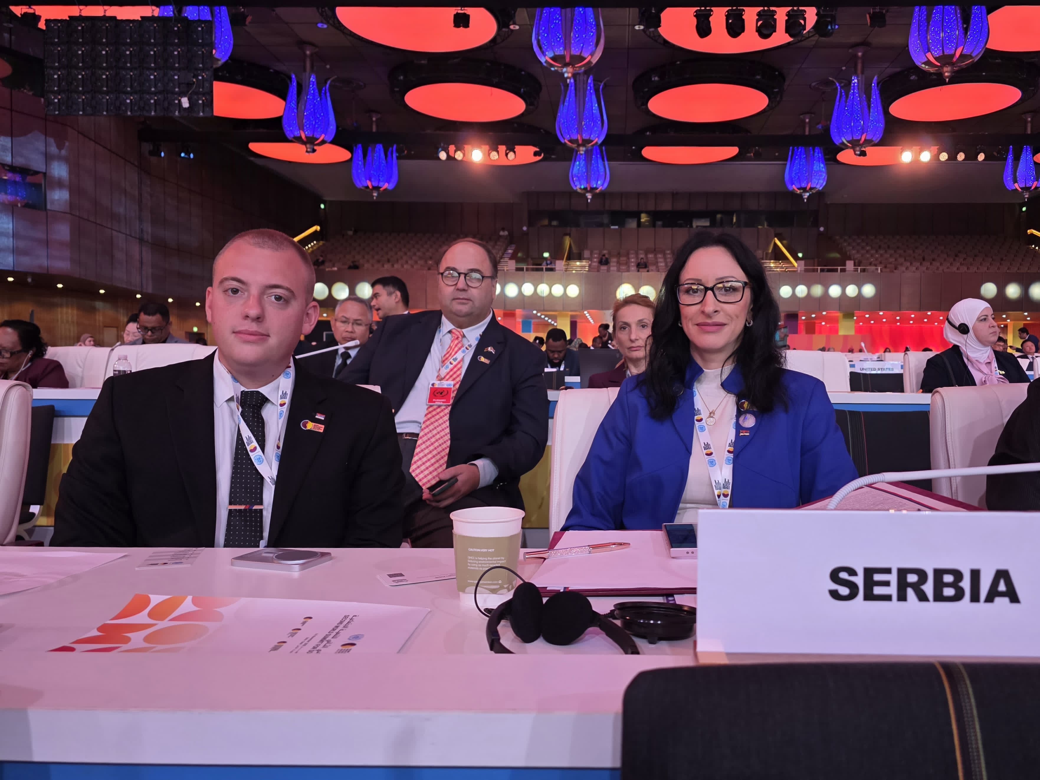 Јелена Жарић Ковачевић, Министар за бреигу о породици и демографију, предводила је делегацију Р. Србије у Дохи